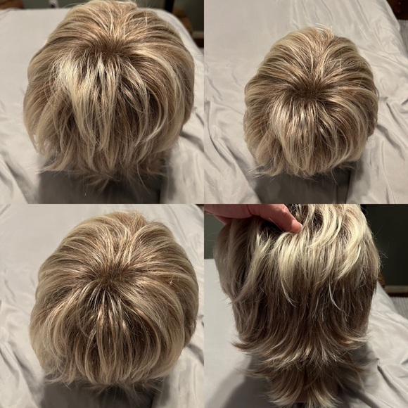 3 New Blonde and Brown pixie style synthetic wigs. - Picture 4 of 16